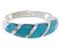 Authentic Sterling Silver Southwest Turquoise Inlay Jewelry Ring Size 5-1/4 AX87748